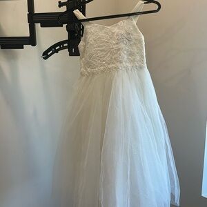 Chantilly Place Elegant White Lace Dress Girls 6X